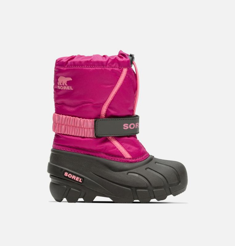 Kids Snow Boots Pink/Black - Sorel Childrens Flurry™ - 243561-BPE